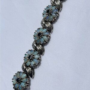 Vintage Opal Gemstone Sterling Silver Bracelet